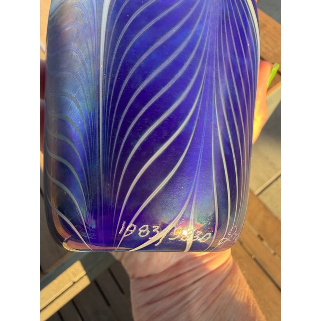 Beautiful Grant Randolph signed blown glass vase. Made in 1983. Excellent condition.