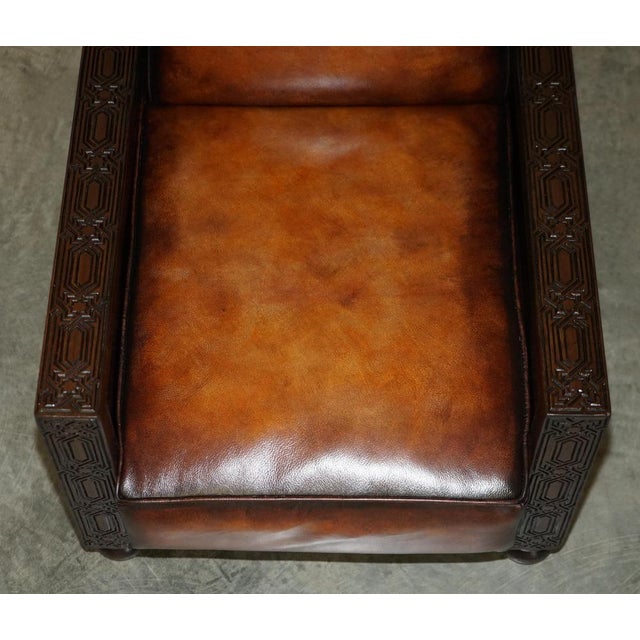 Set of Art Deco Hand Carved Armchairs, 1900s For Sale - Image 9 of 18