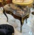 French French Writing Desk With Center Drawer, Hand-Inlaid Marquetry & Gold Leaf Details For Sale - Image 3 of 4