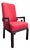 Mid 20th Century Michael Taylor Ebonized Mahogany Greek Key Arm Chair For Sale