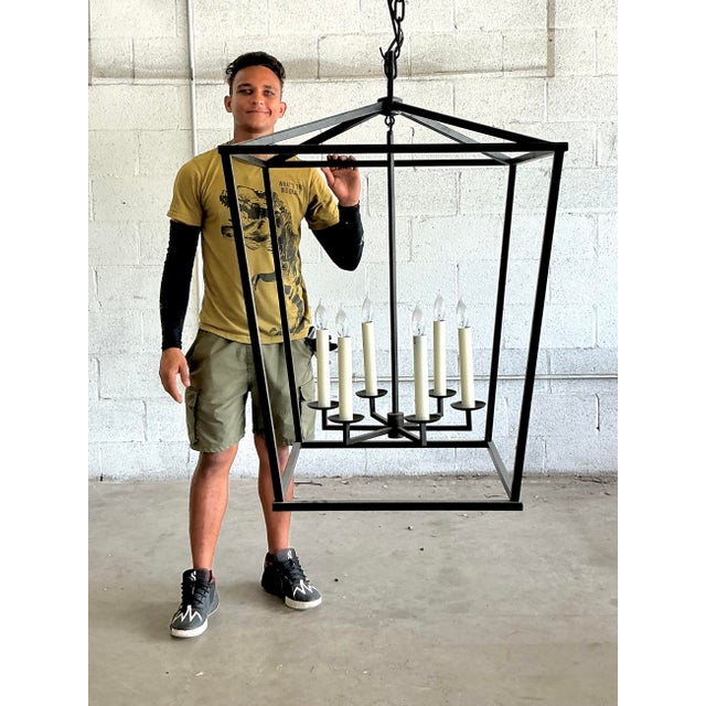 Late 20th Century Vintage Contemporary Monumental Frame Lantern For Sale - Image 5 of 7