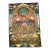 Xizang Embroidery and Brocade Thangka Buddha Painting - Wrathful Deity Protector Wall Art - Hand Painted Buddhist Sacred Scroll Mid 20th Century For Sale