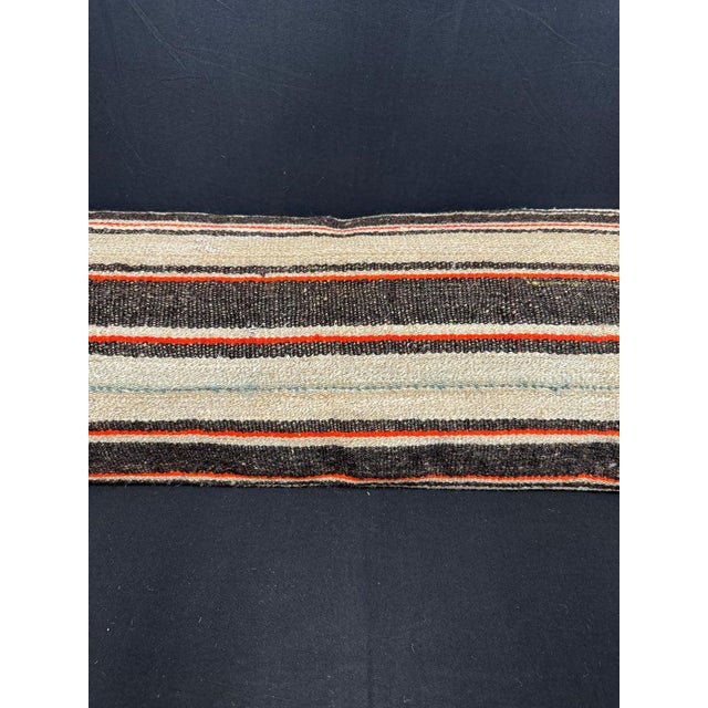 Contemporary Turkish Hemp Pillow Cushion Natural Beige Black Cushion Cover 14"x40" For Sale - Image 3 of 4