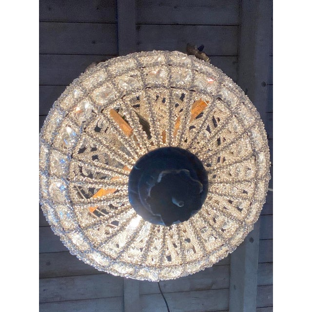 1960s French Louis XVI Charcoal Bronze Chandelier For Sale - Image 16 of 17