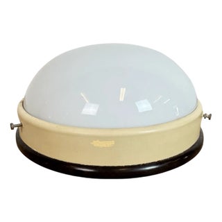 Industrial Bakelite Wall Light with Milk Glass, 1950s For Sale