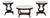Vintage Kimball Carrara Marble Topped Cherry Table Trio For Sale