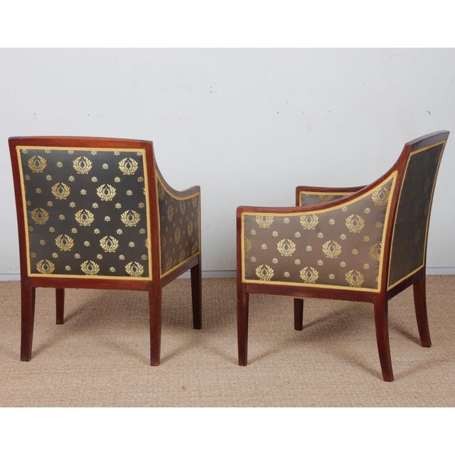 1930s Armchairs in the style of Jean-Michel Frank, 1930s, Set of 2 For Sale - Image 5 of 6