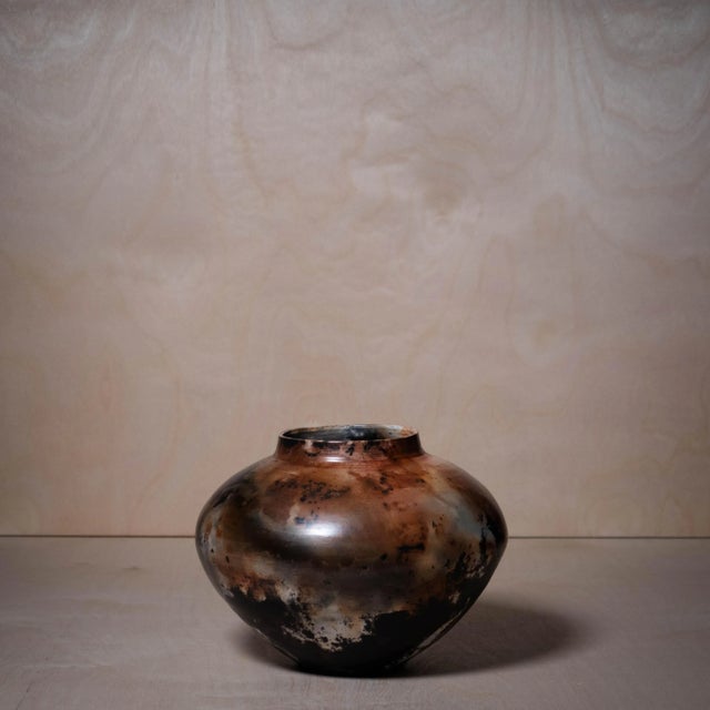 Raku Vase "In the Beginning" by Craig Rigell For Sale - Image 4 of 12