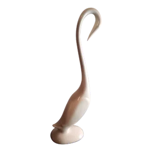 Mid-Century Modern Ceramic Crane Sculpture
