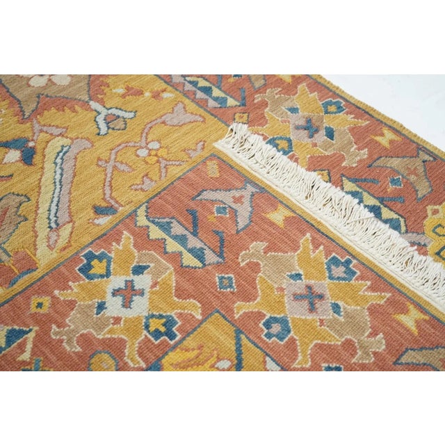 Yellow Sumak Rug 4'1'' X 6'1'' For Sale - Image 8 of 10