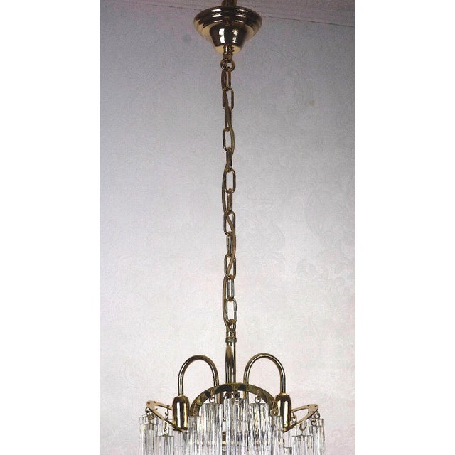 Gold Italian Venini Murano Glass Chandeliers, 1970s For Sale - Image 8 of 11