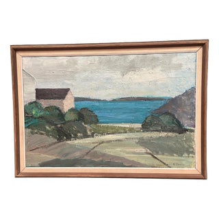 Einar Persson, Coastal Motif, 1950s, Oil on Panel, Framed For Sale