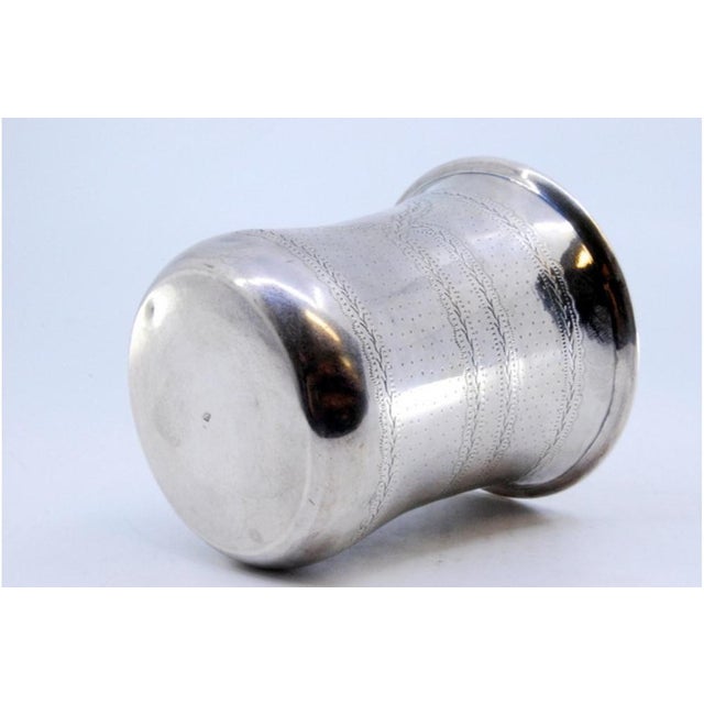 Silver Chalice with Engravings and Monogram Card For Sale - Image 4 of 9