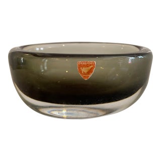 Vintage 1950s Nils Landberg for Orrefor Glass Bowl For Sale