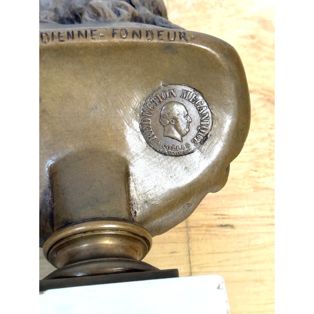 Bronze Reduction Bust of Molière by F. Barbedienne, after Caffieri For Sale - Image 18 of 18