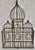 Antique Wire English Georgian Turreted Bird Cage. The Cage is designed to resemble the cemetery of a Georgian House at its...