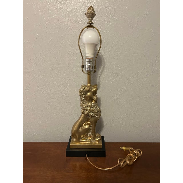 Late 20th Century Vintage Robert Abbey Lion Lamp For Sale - Image 5 of 10