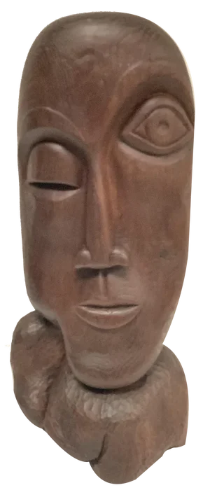 Face Sculpture, 1973, Wood