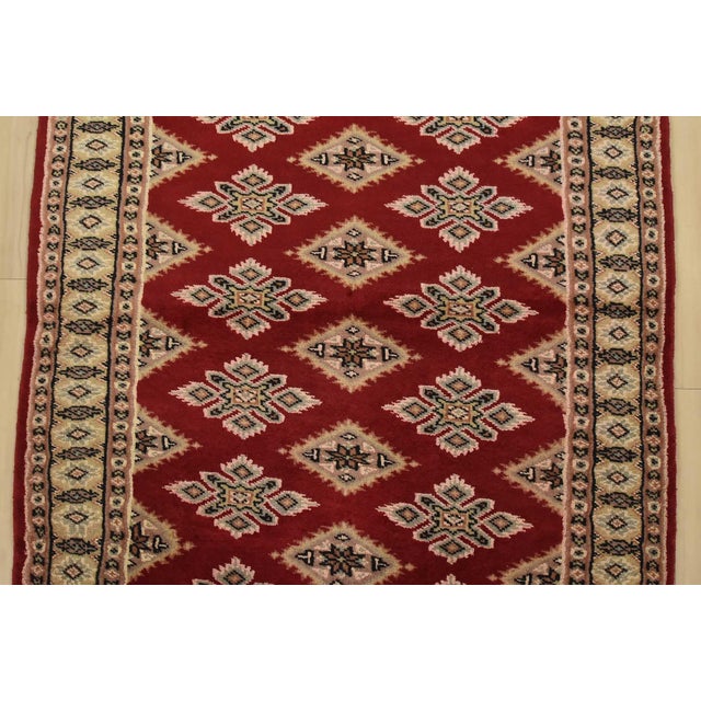 2020s Bokhara Jaldar Rug 2’7” X 4’3” Red Wool Tribal Hand-Knotted Oriental Carpet For Sale - Image 5 of 11