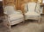 Wood Rare Pair of Period French Louis XVI His and Hers Bergère Armchairs, Circa 1780 For Sale - Image 7 of 12