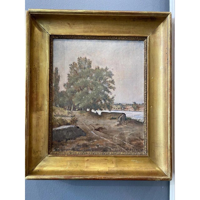 Oil on canvas with frame Total size with frame 56x48x5 cm This piece is attributed to the mentioned designer/maker. It has...