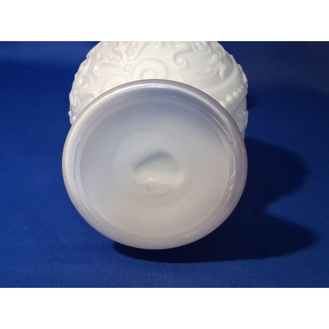 Glass C 1880 Portieux Vallerystahl Victorian French Opaline Glass La Tete De Chevre Vase For Sale - Image 7 of 8