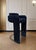 Metal Indigo Blue Upholstered Bar Chair For Sale - Image 7 of 7