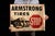 Metal Vintage Armstrong Tires Double-Sided Tin Flange Service Station Sign For Sale - Image 7 of 11