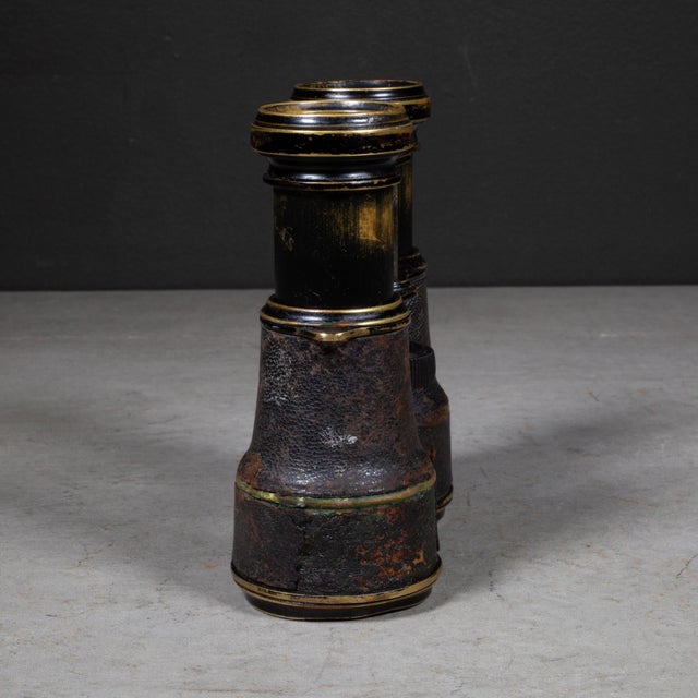 19th C. Leather Wrapped German Alpenglas Binoculars For Sale - Image 9 of 10