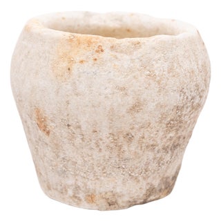 Antique Chinese Chiseled Marble Kitchen Mortar For Sale