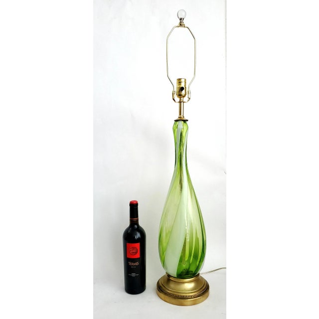 Mid-Century Modern Lamp Murano Glass 1950s Restored For Sale - Image 3 of 8