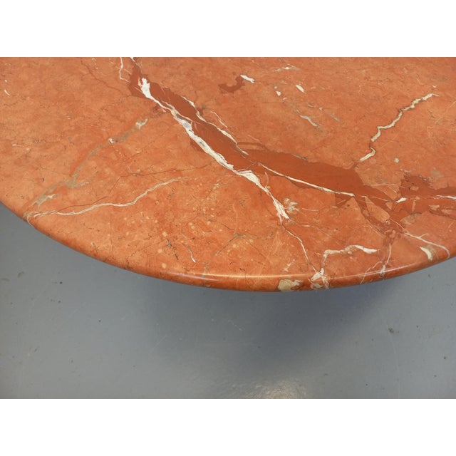 Vintage Oval Dining Table in Pink Marble, 1970s For Sale - Image 10 of 18