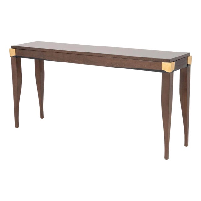 French Art Deco Style Satinwood Console Table For Sale