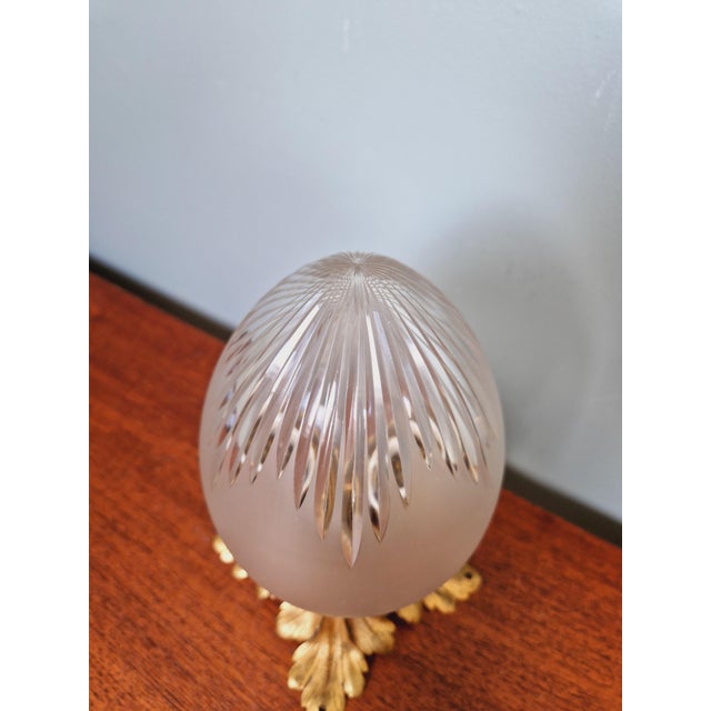 Metal Ceiling Lamp in Gilded Bronze and Crystal, Early 20th Century For Sale - Image 7 of 16