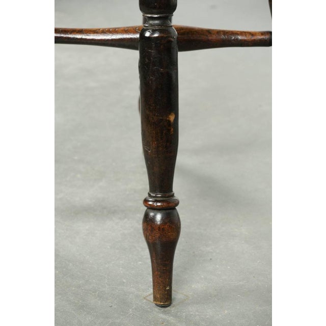 Antique English Windsor Stool, 1800s For Sale - Image 10 of 12