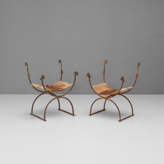 Rustic Vintage Side Chairs, 1930s, Set of 2 For Sale - Image 3 of 10