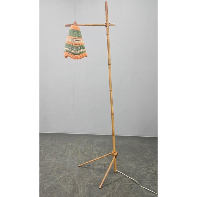 1960s Mid-Century Bamboo and String Floor Lamp, 1960s For Sale - Image 5 of 16