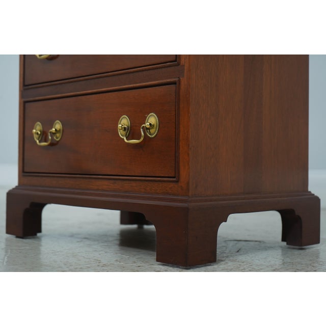 Stickley 3 Drawer Mahogany Chairside Accent Chest For Sale - Image 9 of 18