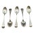 1882 American Aesthetic Movement Set of 5 Sterling Silver Teaspoons by Whiting - Set of 5 For Sale