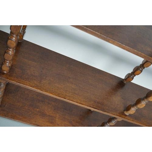 Wood Mid-Century French Oak Bobbin Shelving Unit For Sale - Image 7 of 18