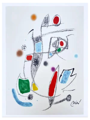 Joan Miró, Maravillas con variaciones No.10, 1975, Lithograph