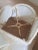 Antique Silk Fringe Beaded Lampshade Pearl Glass For Sale - Image 9 of 9