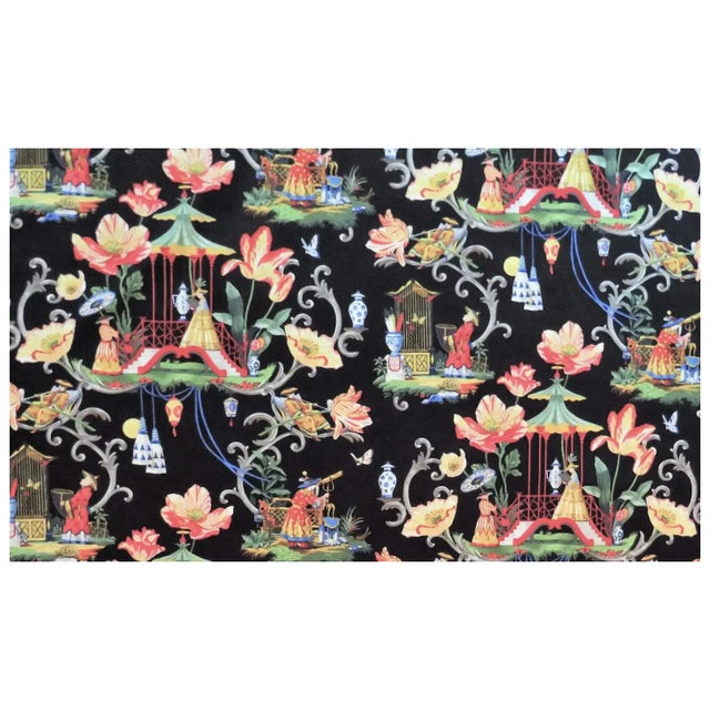 This is one of 6 continuous yards of Harrison Howard cotton fabric in midnight black. 54" wide including selvage. Repeat:...