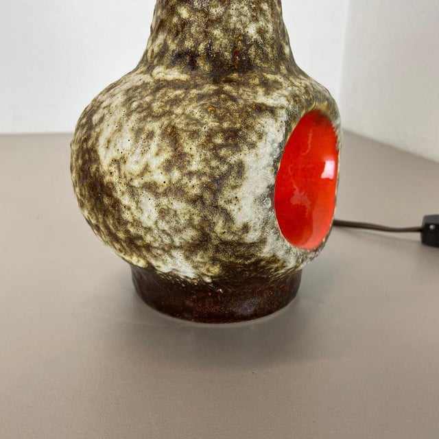 Beige Fat Lava Ceramic Pottery Table Light from Dümler and Breiden, Germany, 1960s For Sale - Image 8 of 14