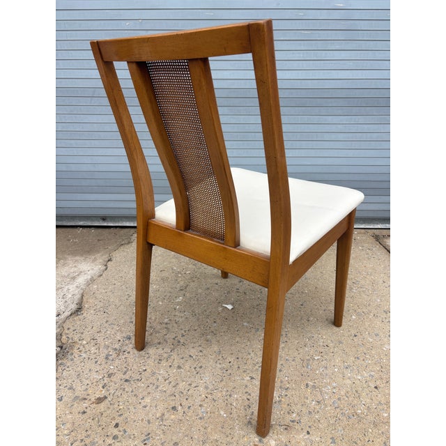 Brown Mid 20th Century Set of 6 Hibriten Walnut and Cane Dining Chairs For Sale - Image 8 of 12