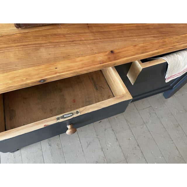 Wood Large Brown and Grey Chest of Drawers For Sale - Image 7 of 16