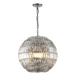 Demarco Small Crystal Globe Chandelier in Chrome For Sale