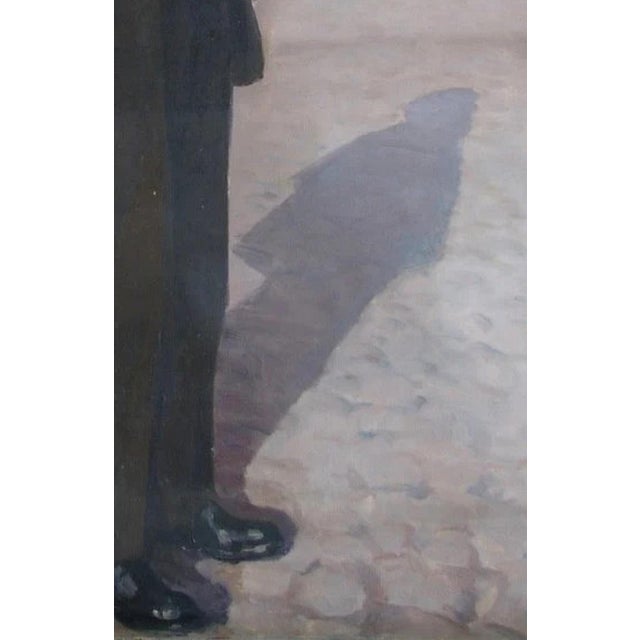 Lenin Portrait Painting, Antique Soviet Socialist Realism Art 200-130 For Sale - Image 6 of 6