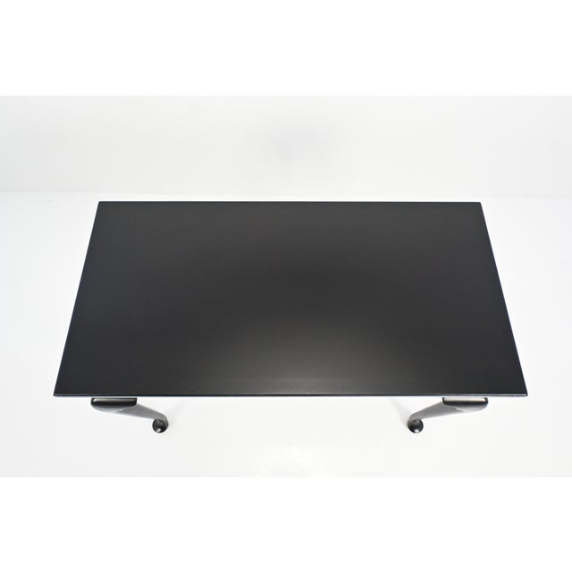 Wood Kittinger Ebonized Mahogany & Burl Wood Writing Desk / Console | Newly Refinished For Sale - Image 7 of 15