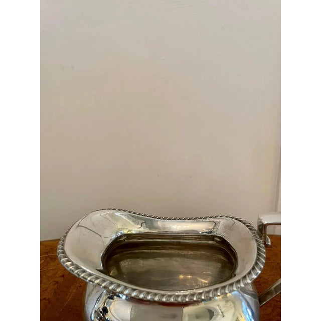 Antique Edwardian Silver-Plated Tea Set from Walker & Hall, Set of 3 For Sale - Image 5 of 13